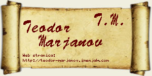 Teodor Marjanov vizit kartica